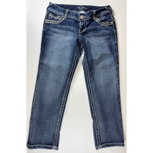 Maurices Pants - Maurices Juniors Capri Jeans Size 1/2 Blue Wash Cropped